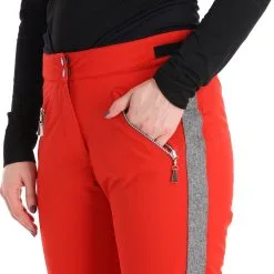 Almgwand, Schusselkopf Pantalon De Ski Femmes Gris, Rouge -ColourWear Soldes almgwand schusselkopf ba skibroek gevoerd dames grijs rood 22almgw102v2 BI 09