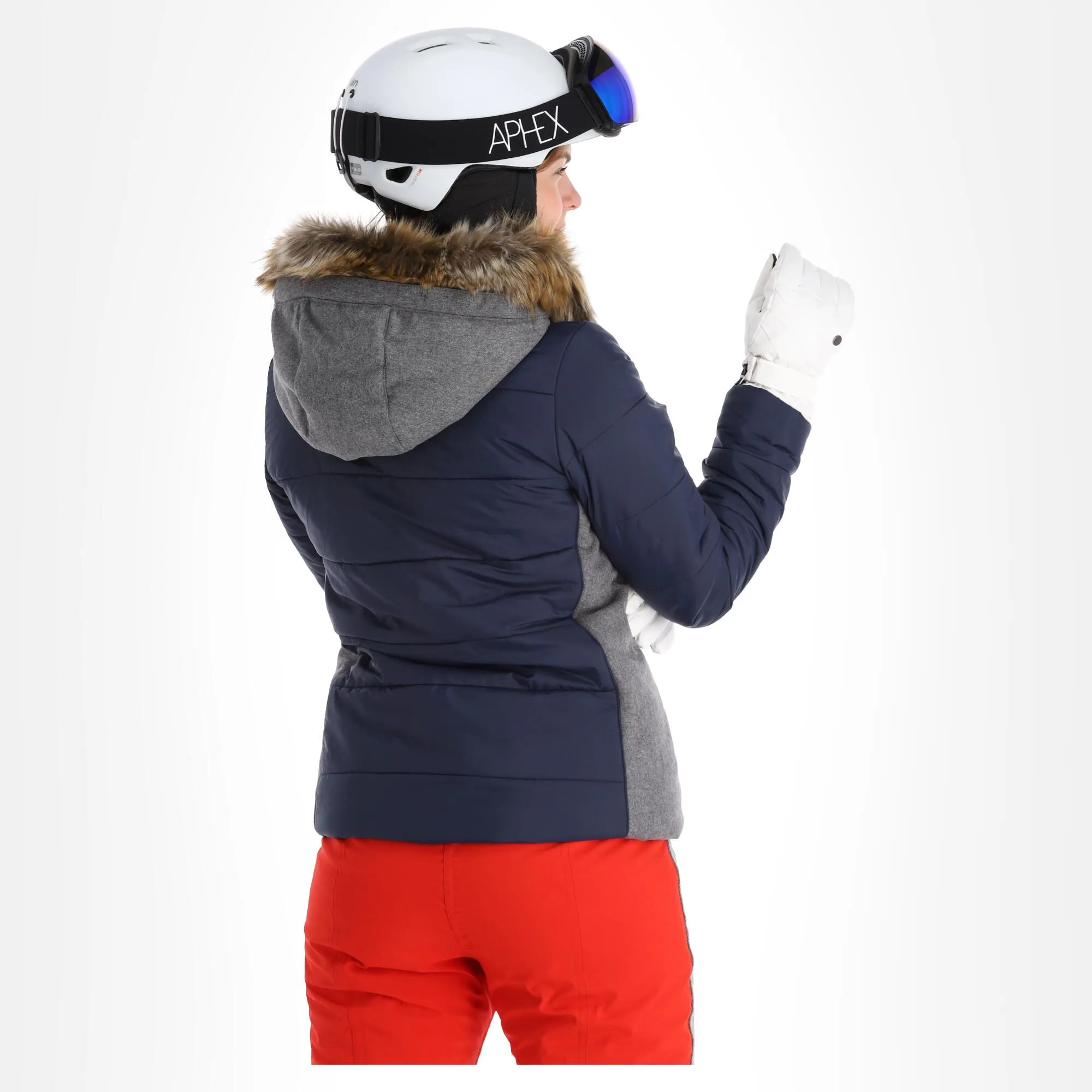 Almgwand, Stongerhohe Veste De Ski Femmes Dark Bleu, Gris 4 Almgwand, Stongerhohe Veste De Ski Femmes Dark Bleu, Gris – Image 2