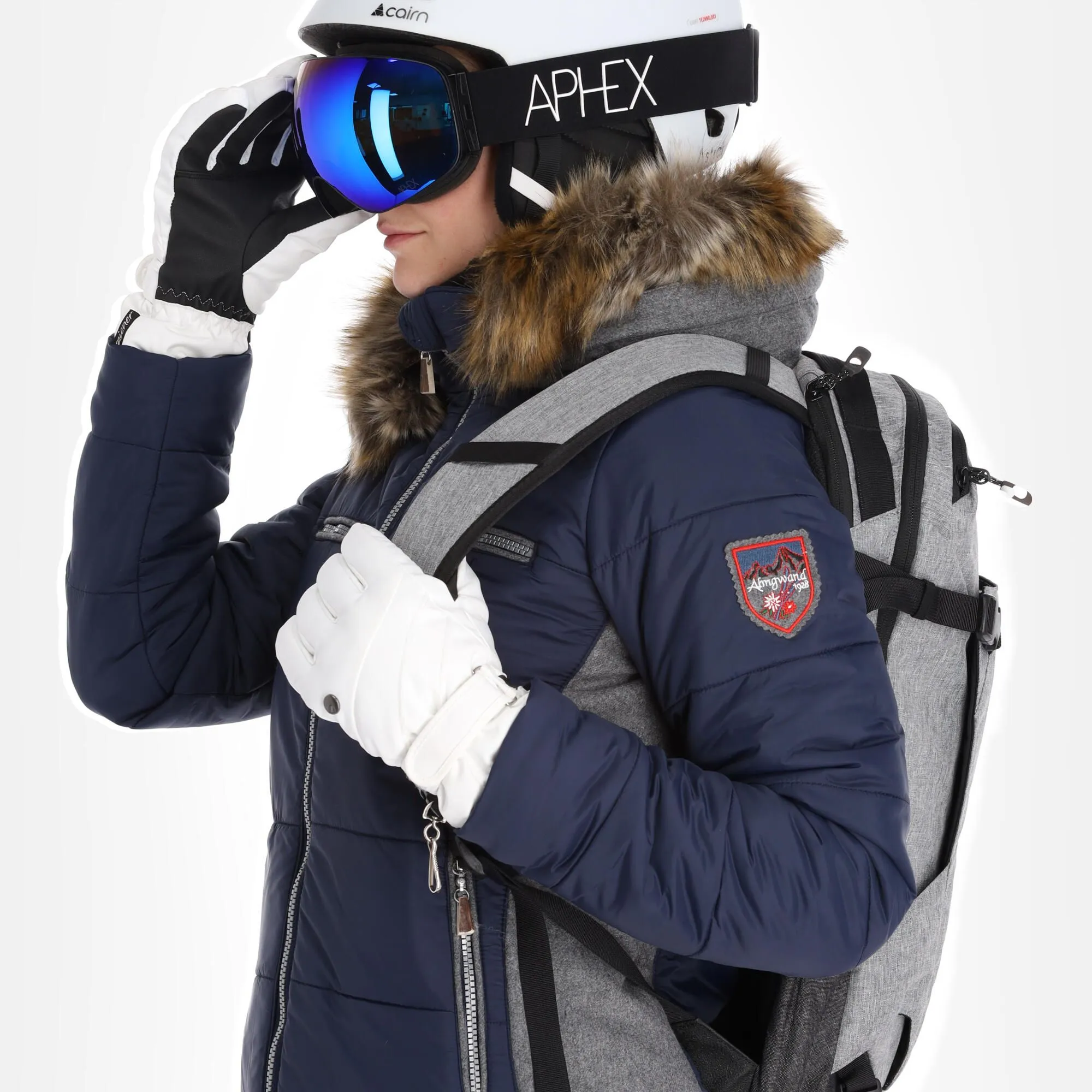 Almgwand, Stongerhohe Veste De Ski Femmes Dark Bleu, Gris 6 Almgwand, Stongerhohe Veste De Ski Femmes Dark Bleu, Gris – Image 4