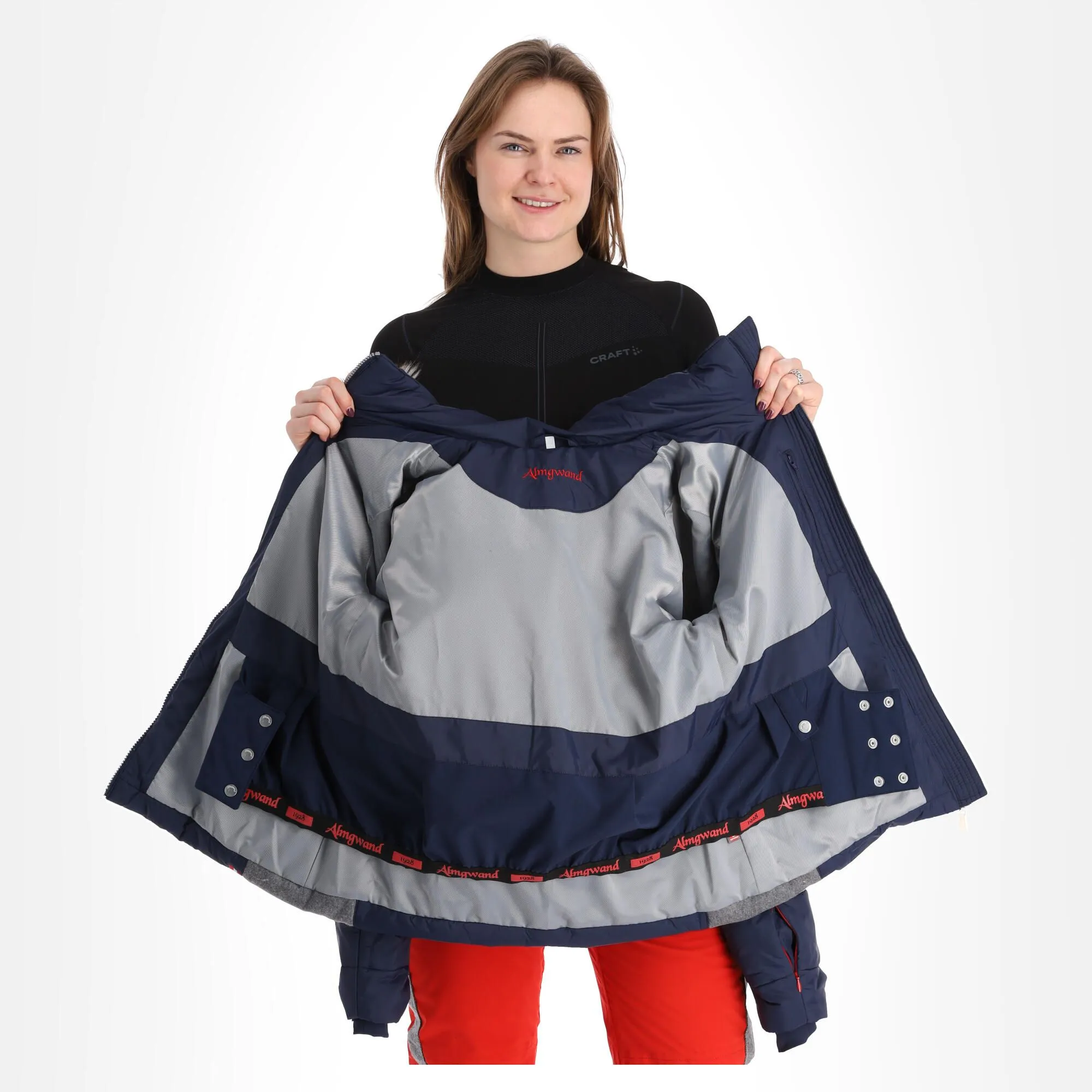 Almgwand, Stongerhohe Veste De Ski Femmes Dark Bleu, Gris 7 Almgwand, Stongerhohe Veste De Ski Femmes Dark Bleu, Gris – Image 5