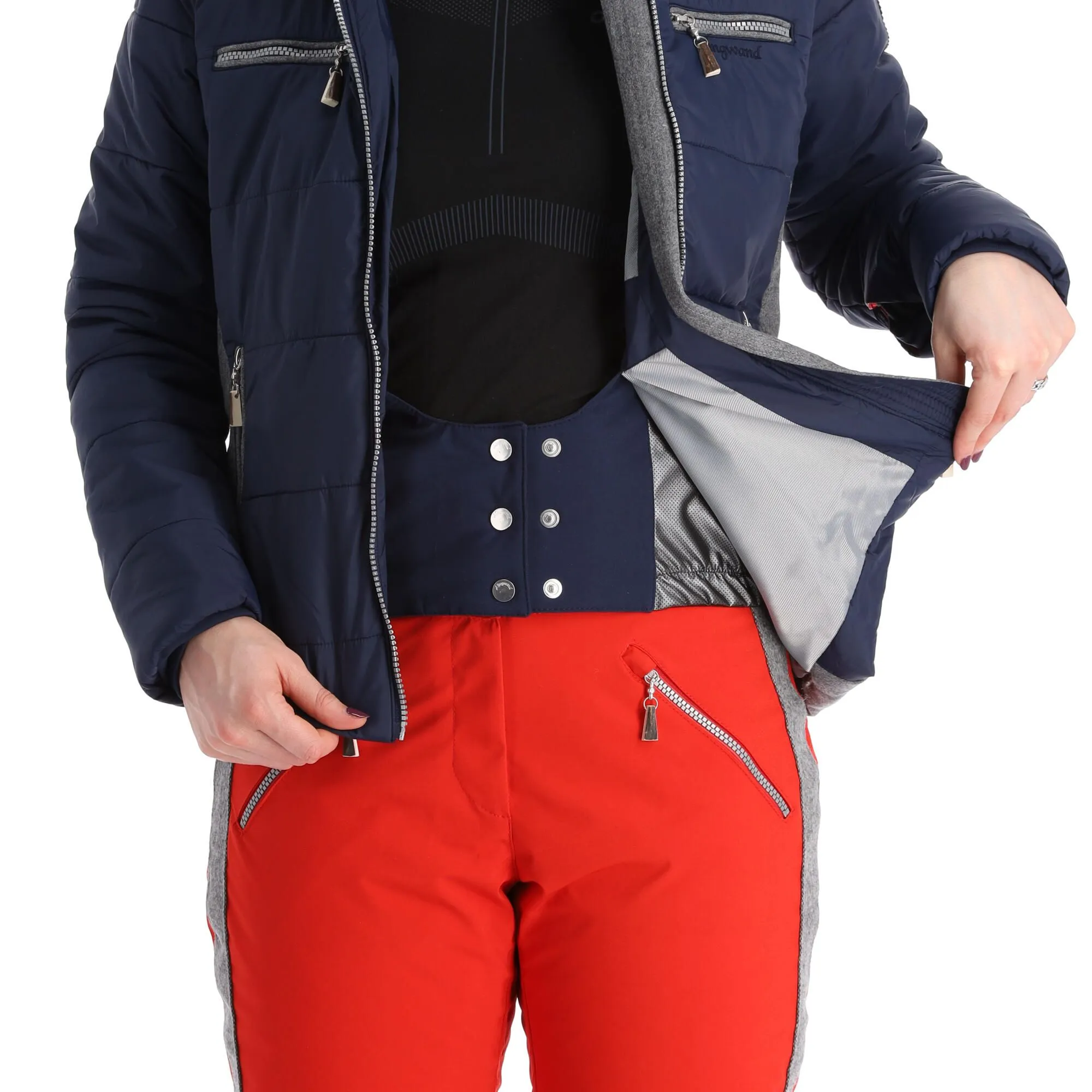 Almgwand, Stongerhohe Veste De Ski Femmes Dark Bleu, Gris 10 Almgwand, Stongerhohe Veste De Ski Femmes Dark Bleu, Gris – Image 8