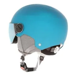 Alpina, Zupo Visor Q Lite Casque De Ski Avec Visière Enfants Matt Turquoise Bleu