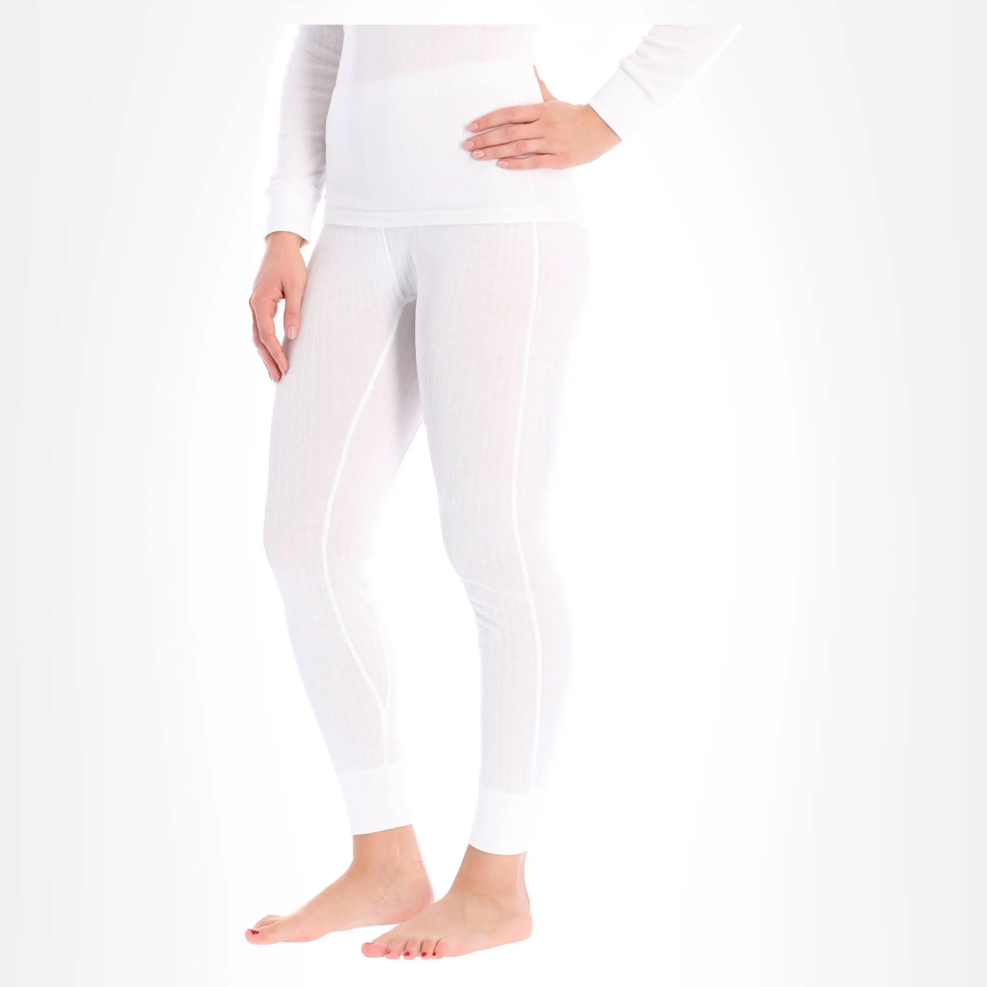 Avento, 2-pack, Thermal Pants, Women, White 5 Avento, 2-pack, Thermal Pants, Women, White – Image 3