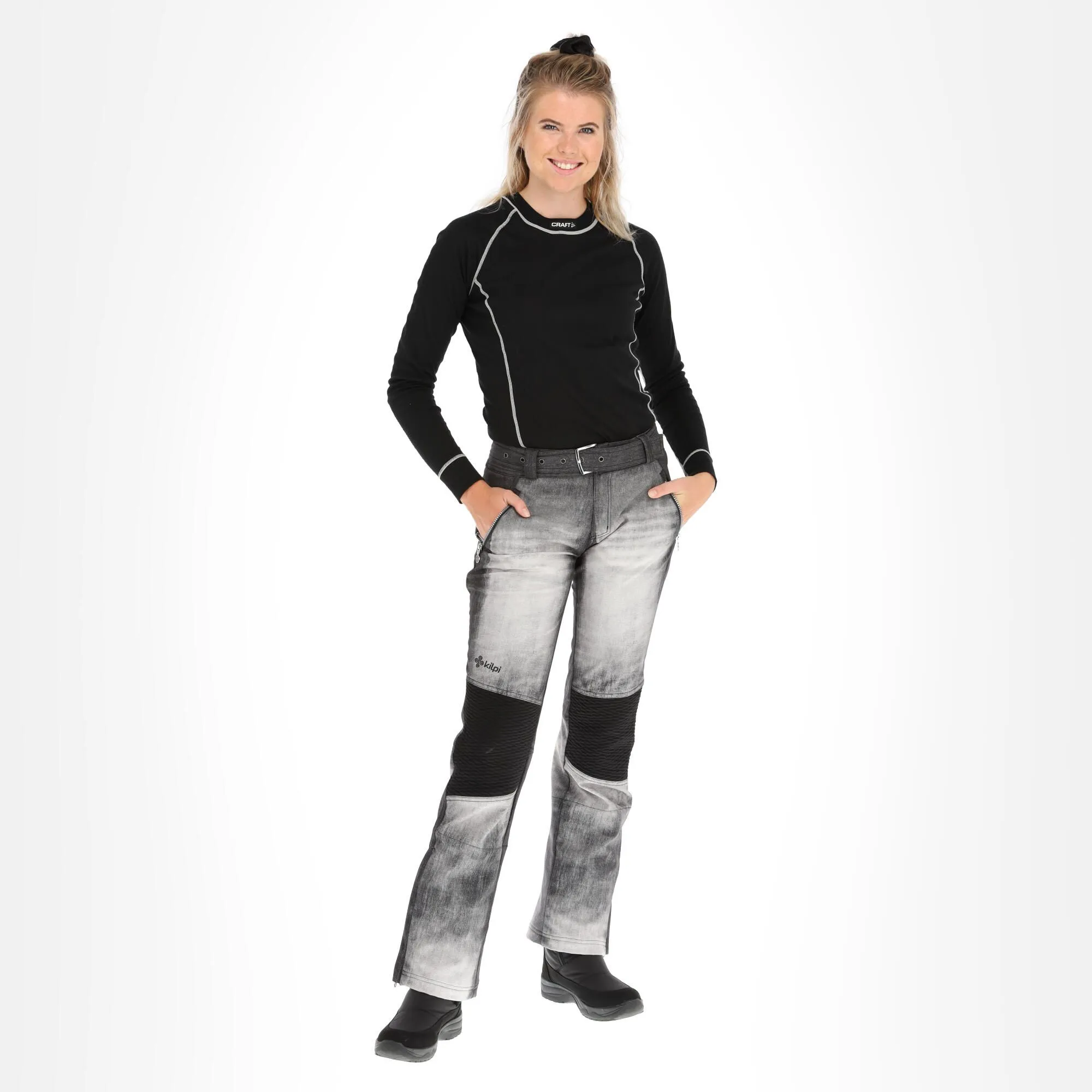 Kilpi, Jeanso-W Pantalon De Ski En Softshell Femmes Noir 3 Kilpi, Jeanso-W Pantalon De Ski En Softshell Femmes Noir