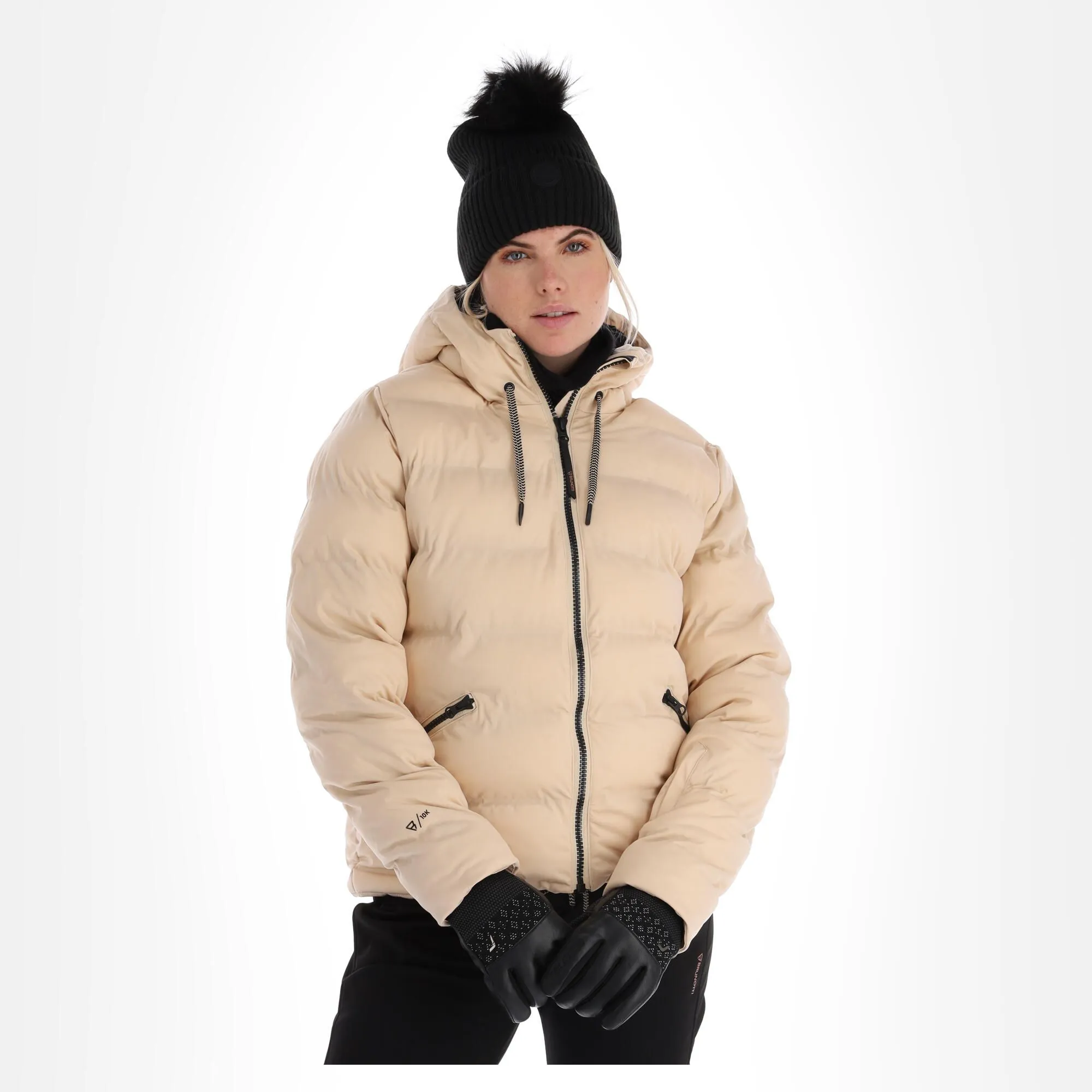 Brunotti, Mirai Veste De Ski Femmes Canvas Beige 3 Brunotti, Mirai Veste De Ski Femmes Canvas Beige