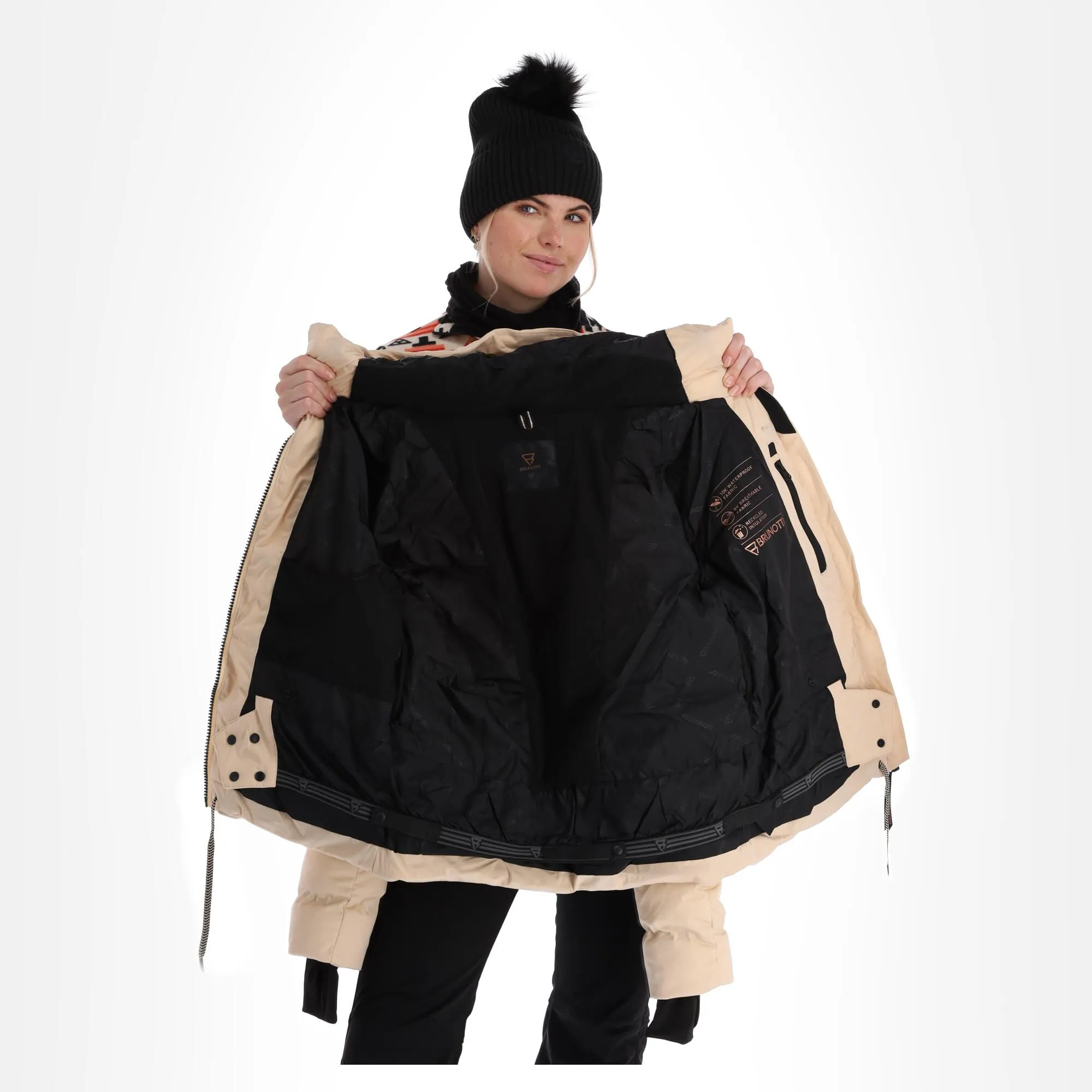 Brunotti, Mirai Veste De Ski Femmes Canvas Beige 7 Brunotti, Mirai Veste De Ski Femmes Canvas Beige – Image 5