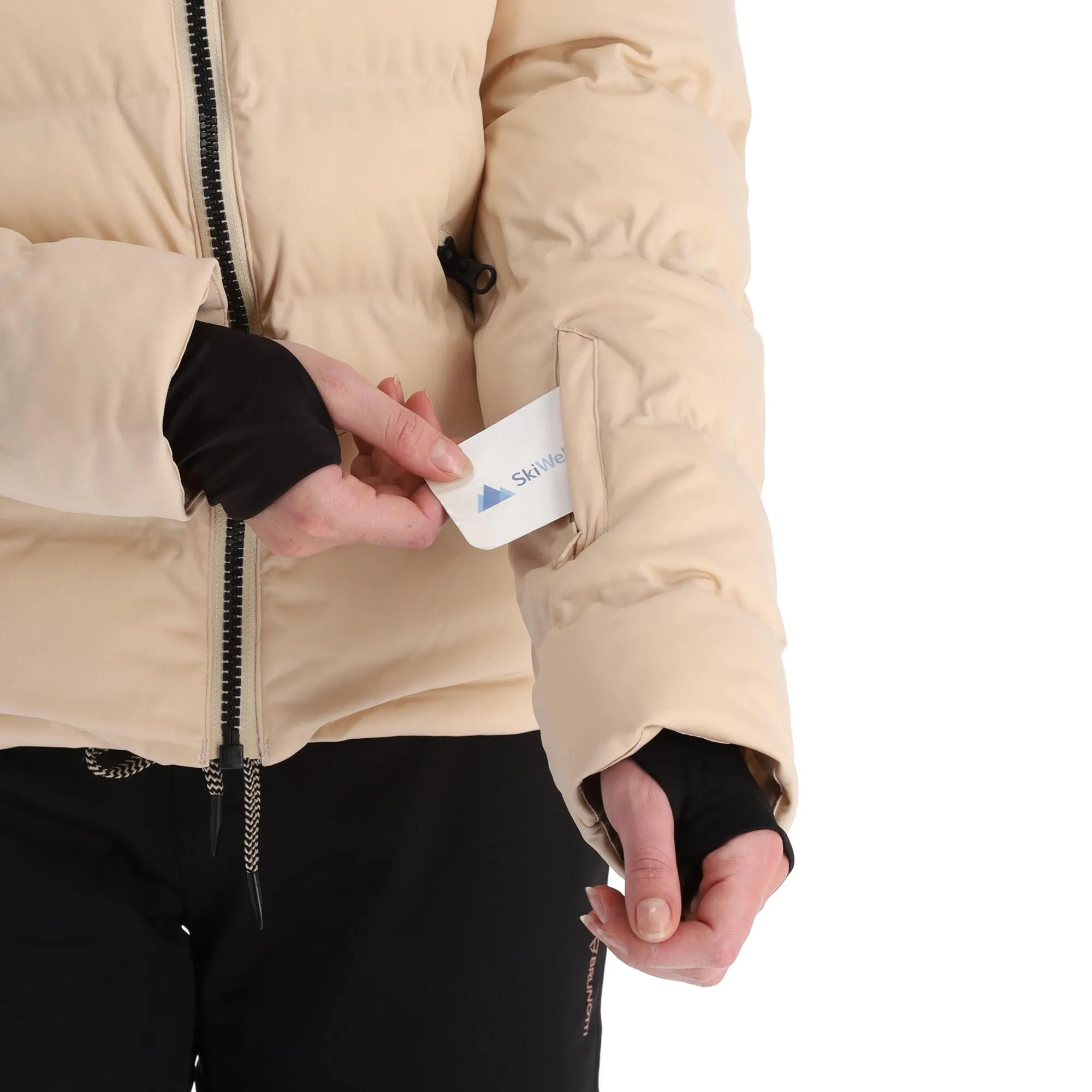 Brunotti, Mirai Veste De Ski Femmes Canvas Beige 9 Brunotti, Mirai Veste De Ski Femmes Canvas Beige – Image 7