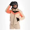 Brunotti, Snowbird Veste De Ski Femmes Canvas Beige -ColourWear Soldes brunotti snowbird aa jas gevoerd dames canvas beige 22bruno117v1 BI 02