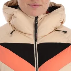 Brunotti, Snowbird Veste De Ski Femmes Canvas Beige -ColourWear Soldes brunotti snowbird aa jas gevoerd dames canvas beige 22bruno117v1 BI 07