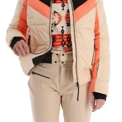 Brunotti, Snowbird Veste De Ski Femmes Canvas Beige -ColourWear Soldes brunotti snowbird aa jas gevoerd dames canvas beige 22bruno117v1 BI 09