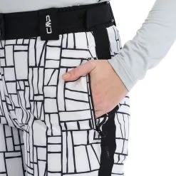 CMP, 31W0046 Pantalon De Ski Femmes Blanc, Noir -ColourWear Soldes cmp 31w0046 ba skibroek gevoerd dames wit zwart 22cmpxx117v1 BI 08