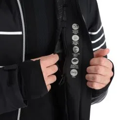 CMP, 31W0117 Veste De Ski Hommes Noir -ColourWear Soldes cmp 31w0117 aa jas gevoerd heren zwart 22cmpxx121v2 BI 08