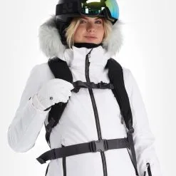 CMP, 31W0196F Veste De Ski Femmes Blanc -ColourWear Soldes cmp 31w0196f aa jas gevoerd dames wit 22cmpxx124v3 BI 05