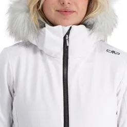 CMP, 31W0196F Veste De Ski Femmes Blanc -ColourWear Soldes cmp 31w0196f aa jas gevoerd dames wit 22cmpxx124v3 BI 07