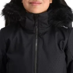 CMP, 31W0196F Veste De Ski Femmes Noir -ColourWear Soldes cmp 31w0196f aa jas gevoerd dames zwart 22cmpxx124v4 BI 07