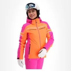 CMP, 31W0216 Veste De Ski Femmes Flamingo Fluo Orange -ColourWear Soldes cmp 31w0216 aa jas gevoerd dames flamingo fluo oranje 22cmpxx125v5 BI 04