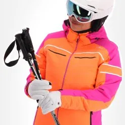 CMP, 31W0216 Veste De Ski Femmes Flamingo Fluo Orange -ColourWear Soldes cmp 31w0216 aa jas gevoerd dames flamingo fluo oranje 22cmpxx125v5 BI 05
