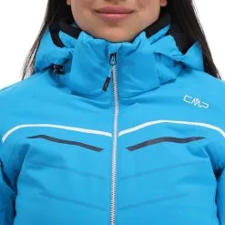 CMP, 31W0216 Veste De Ski Femmes Turquioise Bleu -ColourWear Soldes cmp 31w0216 aa jas gevoerd dames turquioise blauw 22cmpxx125v3 BI 07