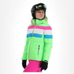 CMP, 31W0246 Veste De Ski Femmes Apple Fluo Vert -ColourWear Soldes cmp 31w0246 aa jas gevoerd dames apple fluo groen 22cmpxx127v1 BI 04