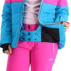 CMP, 31W0246 Veste De Ski Femmes Turquioise Bleu -ColourWear Soldes cmp 31w0246 aa jas gevoerd dames turquioise blauw 22cmpxx127v2 BI 08