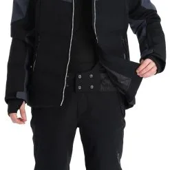 CMP, 32W0137 Veste De Ski Hommes Noir -ColourWear Soldes cmp 32w0137 aa jas gevoerd heren zwart 22cmpxx139v4 BI 09