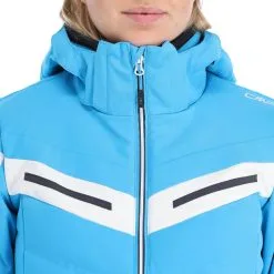 CMP, 32W0216 Veste De Ski Femmes Turquioise Bleu -ColourWear Soldes cmp 32w0216 aa jas gevoerd dames turquioise blauw 22cmpxx142v2 BI 10