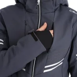 CMP, 32W0226 Veste De Ski Femmes Titanio Gris -ColourWear Soldes cmp 32w0226 aa jas gevoerd dames titanio grijs 22cmpxx143v4 BI 11