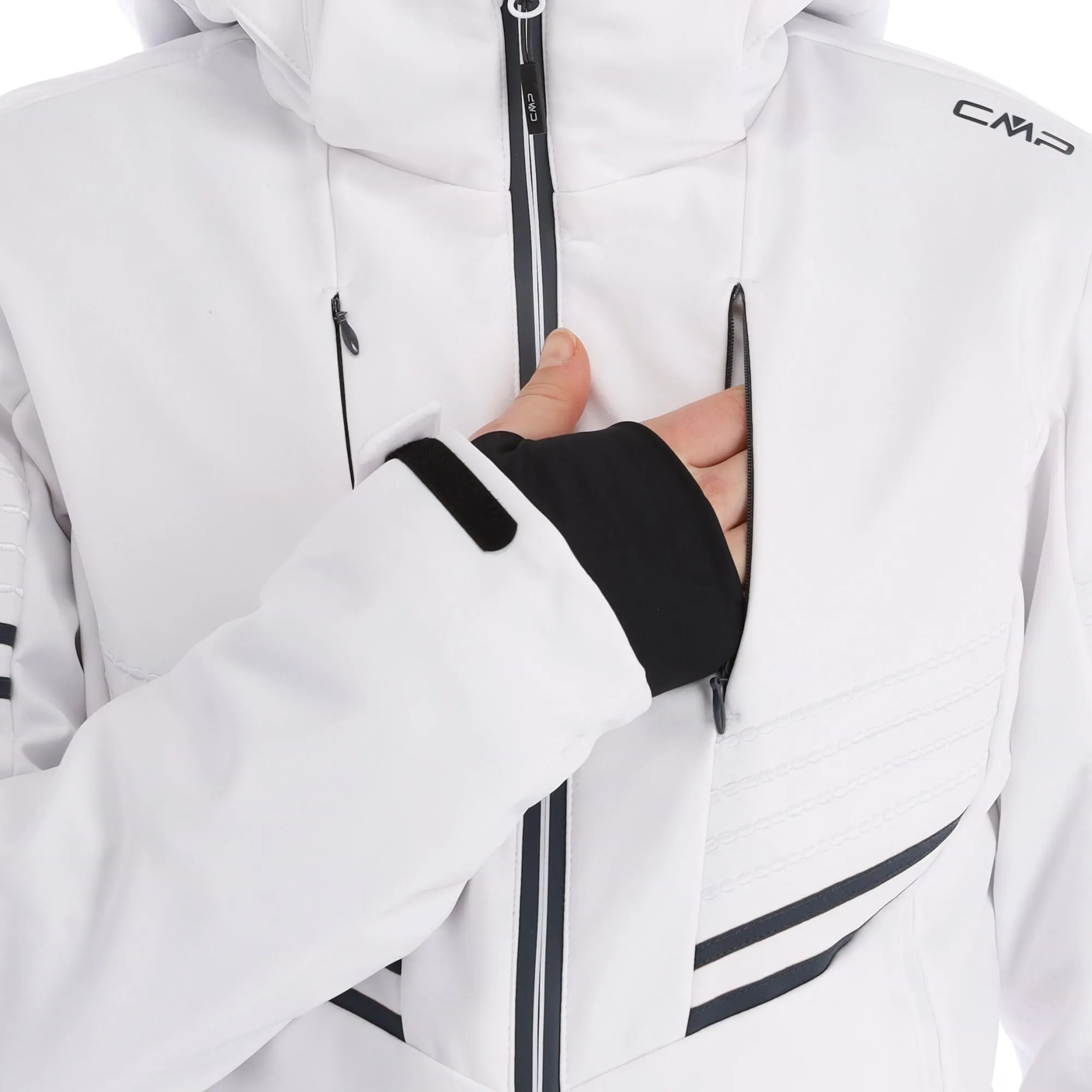 CMP, 32W0226 Veste De Ski Femmes Blanc 12 CMP, 32W0226 Veste De Ski Femmes Blanc – Image 10