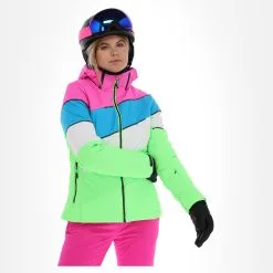 CMP, 32W0236 Veste De Ski Femmes Apple Fluo Vert -ColourWear Soldes cmp 32w0236 aa jas gevoerd dames apple fluo groen 22cmpxx144v3 BI 04
