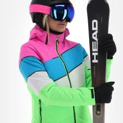 CMP, 32W0236 Veste De Ski Femmes Apple Fluo Vert -ColourWear Soldes cmp 32w0236 aa jas gevoerd dames apple fluo groen 22cmpxx144v3 BI 05