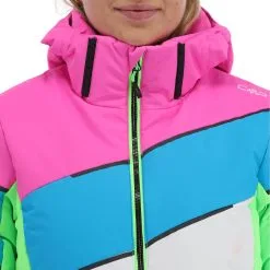 CMP, 32W0236 Veste De Ski Femmes Apple Fluo Vert -ColourWear Soldes cmp 32w0236 aa jas gevoerd dames apple fluo groen 22cmpxx144v3 BI 07