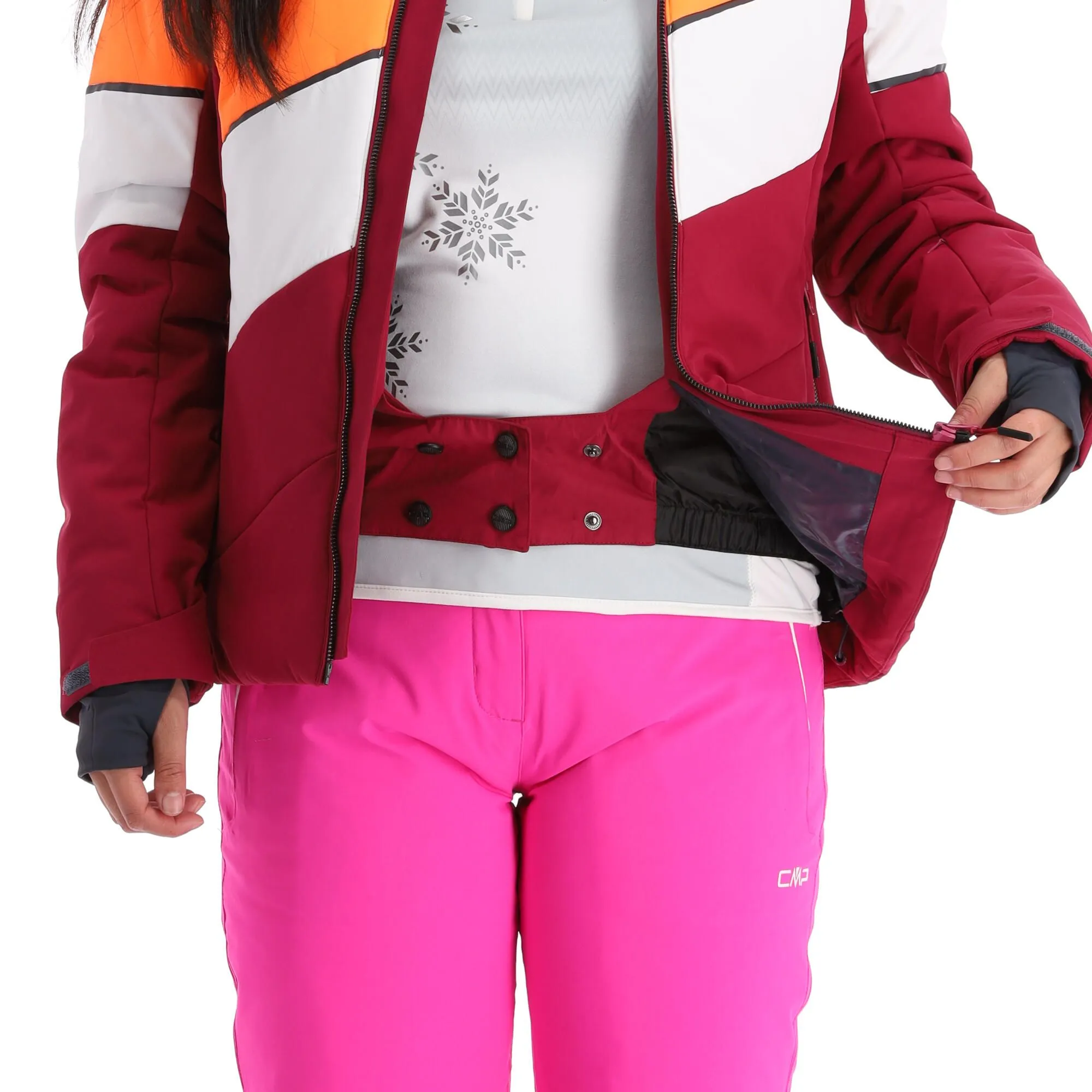 CMP, 32W0236 Veste De Ski Femmes Sangria Violet 10 CMP, 32W0236 Veste De Ski Femmes Sangria Violet – Image 8