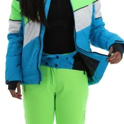 CMP, 32W0236 Veste De Ski Femmes Turquioise Bleu -ColourWear Soldes cmp 32w0236 aa jas gevoerd dames turquioise blauw 22cmpxx144v1 BI 09