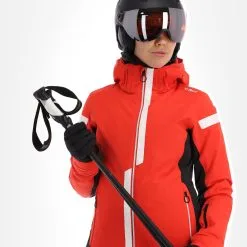 CMP, 32W0246 Veste De Ski Femmes Grenadine Rouge -ColourWear Soldes cmp 32w0246 aa jas gevoerd dames grenadine rood 22cmpxx145v3 BI 05