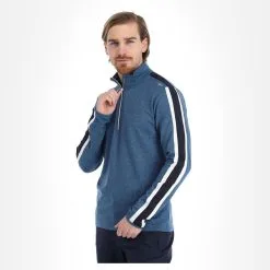 CMP, 39L2577 Pull De Ski Hommes Marine Melange Bleu -ColourWear Soldes cmp 39l2577 ga ski pully heren marine melange blauw 22cmpxx149v4 BI 04