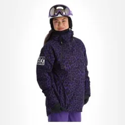 ColourWear, Cake 2.0 Jackorak Veste De Ski Femmes Leopard Print Violet