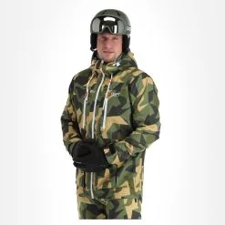 ColourWear, Falk Jacket Veste De Ski Hommes Camo Olive Vert -ColourWear Soldes colourwear falk jacket aa jas gevoerd heren camo olive groen 22colou101v4 BI 04