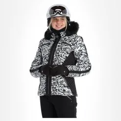 Dare 2b X Julien Macdonald, Mastery Veste De Ski Femmes Blurred Animal Print Blanc -ColourWear Soldes dare 2b x julien macdonald mastery aa jas gevoerd dames blurred 22dare2162v3 BI 04