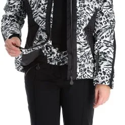 Dare 2b X Julien Macdonald, Mastery Veste De Ski Femmes Blurred Animal Print Blanc -ColourWear Soldes dare 2b x julien macdonald mastery aa jas gevoerd dames blurred 22dare2162v3 BI 09