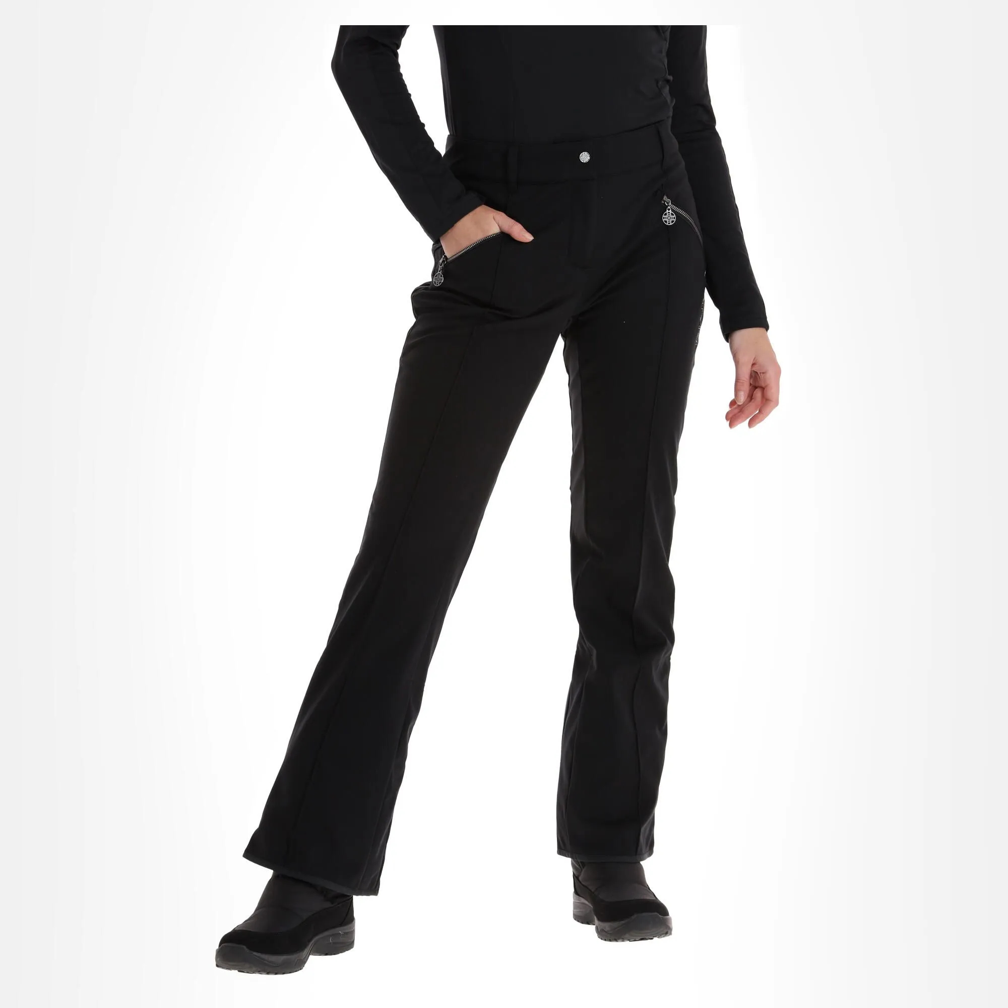 Dare 2b X Julien Macdonald, Regulation Pantalon De Ski En Softshell Femmes Blanc, Noir 5 Dare 2b X Julien Macdonald, Regulation Pantalon De Ski En Softshell Femmes Blanc, Noir – Image 3