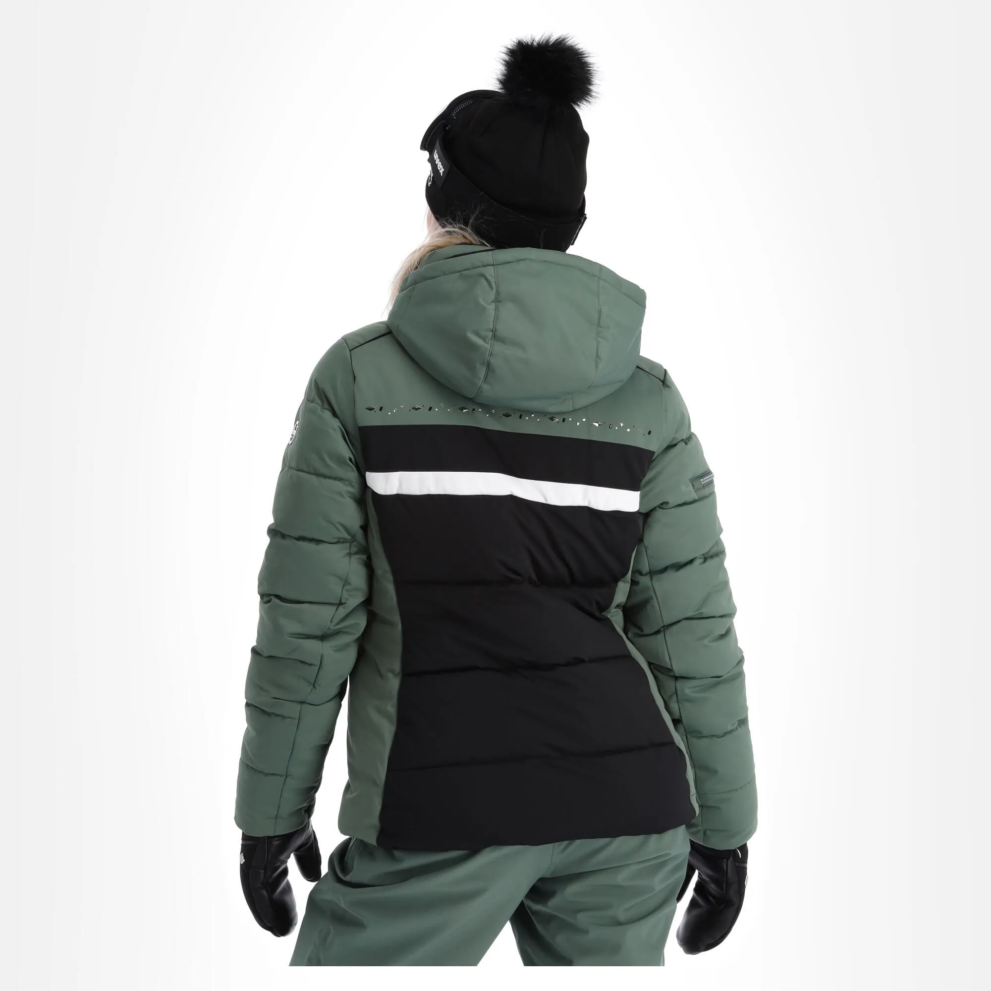 Dare2b, Crystallize Veste De Ski Femmes Duck Noir, Vert 4 Dare2b, Crystallize Veste De Ski Femmes Duck Noir, Vert – Image 2