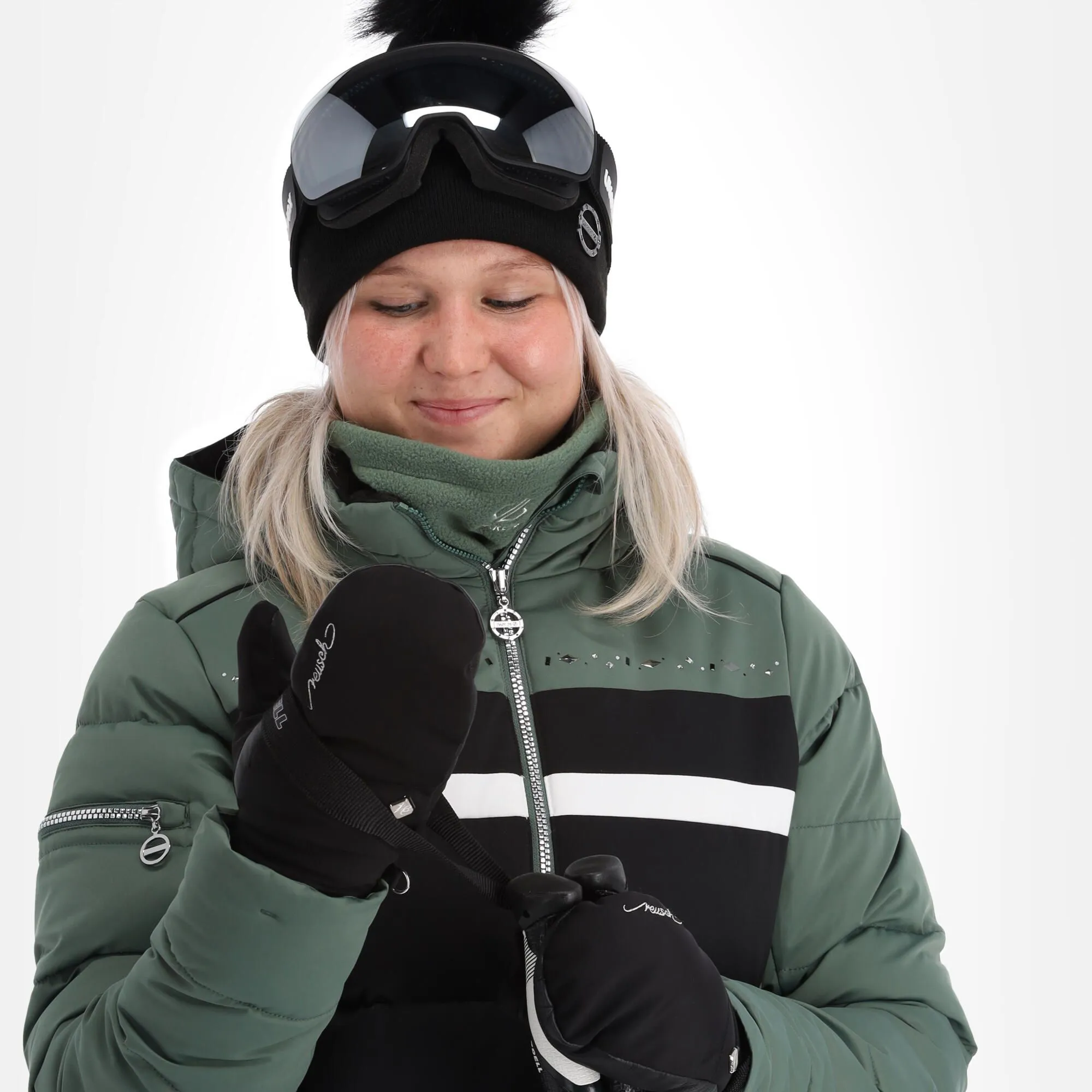 Dare2b, Crystallize Veste De Ski Femmes Duck Noir, Vert 7 Dare2b, Crystallize Veste De Ski Femmes Duck Noir, Vert – Image 5