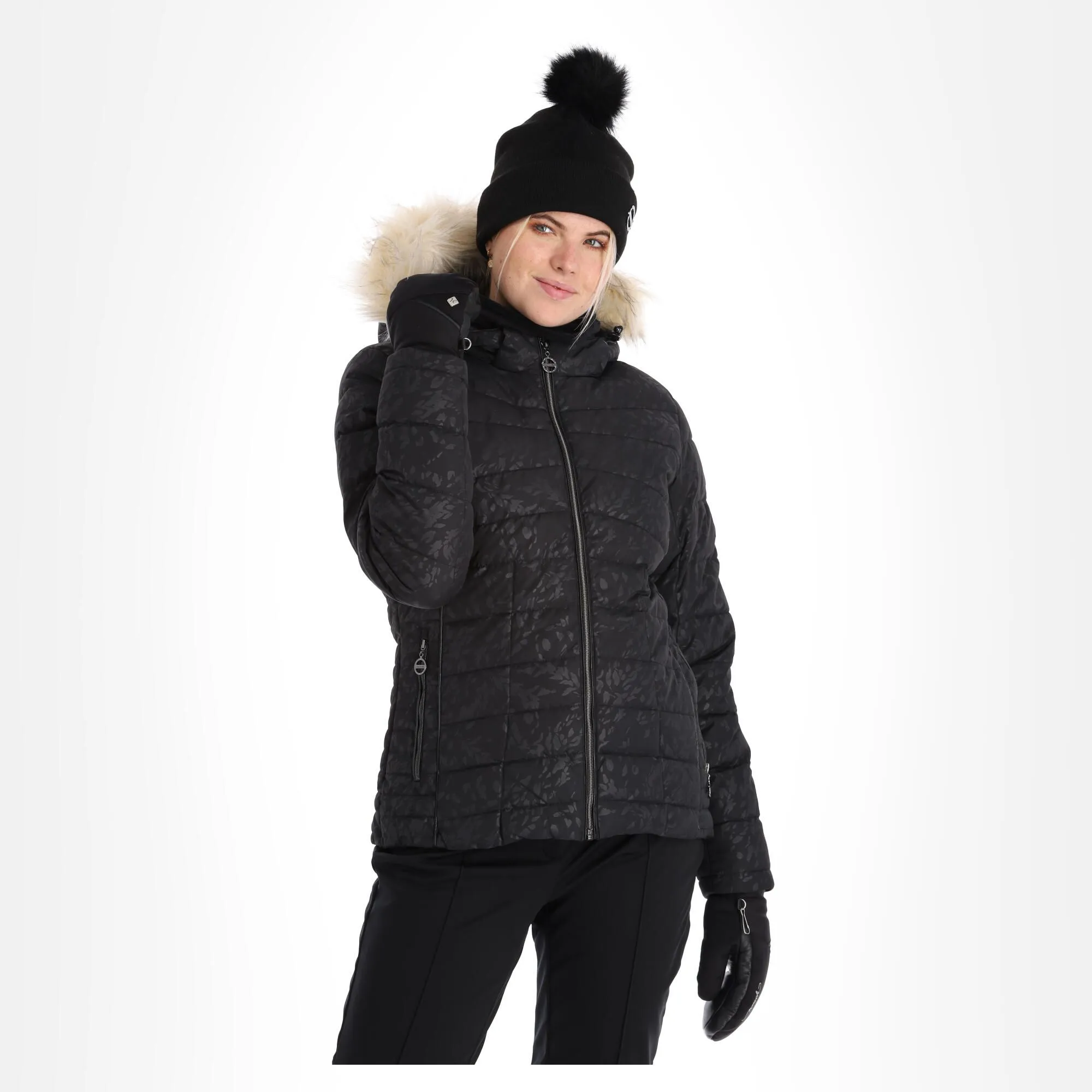 Dare2b, Glamorize III Veste De Ski Femmes Cire Petal Print Noir 5 Dare2b, Glamorize III Veste De Ski Femmes Cire Petal Print Noir – Image 3