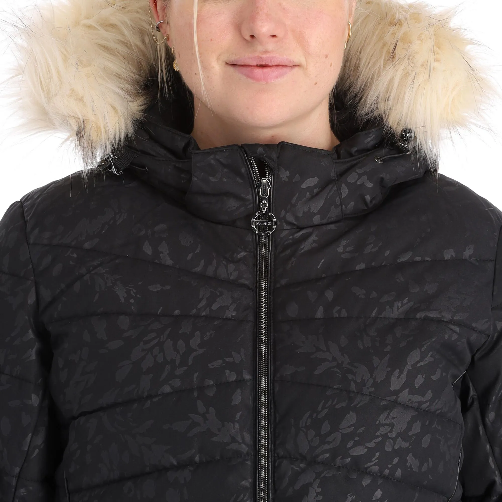 Dare2b, Glamorize III Veste De Ski Femmes Cire Petal Print Noir 8 Dare2b, Glamorize III Veste De Ski Femmes Cire Petal Print Noir – Image 6