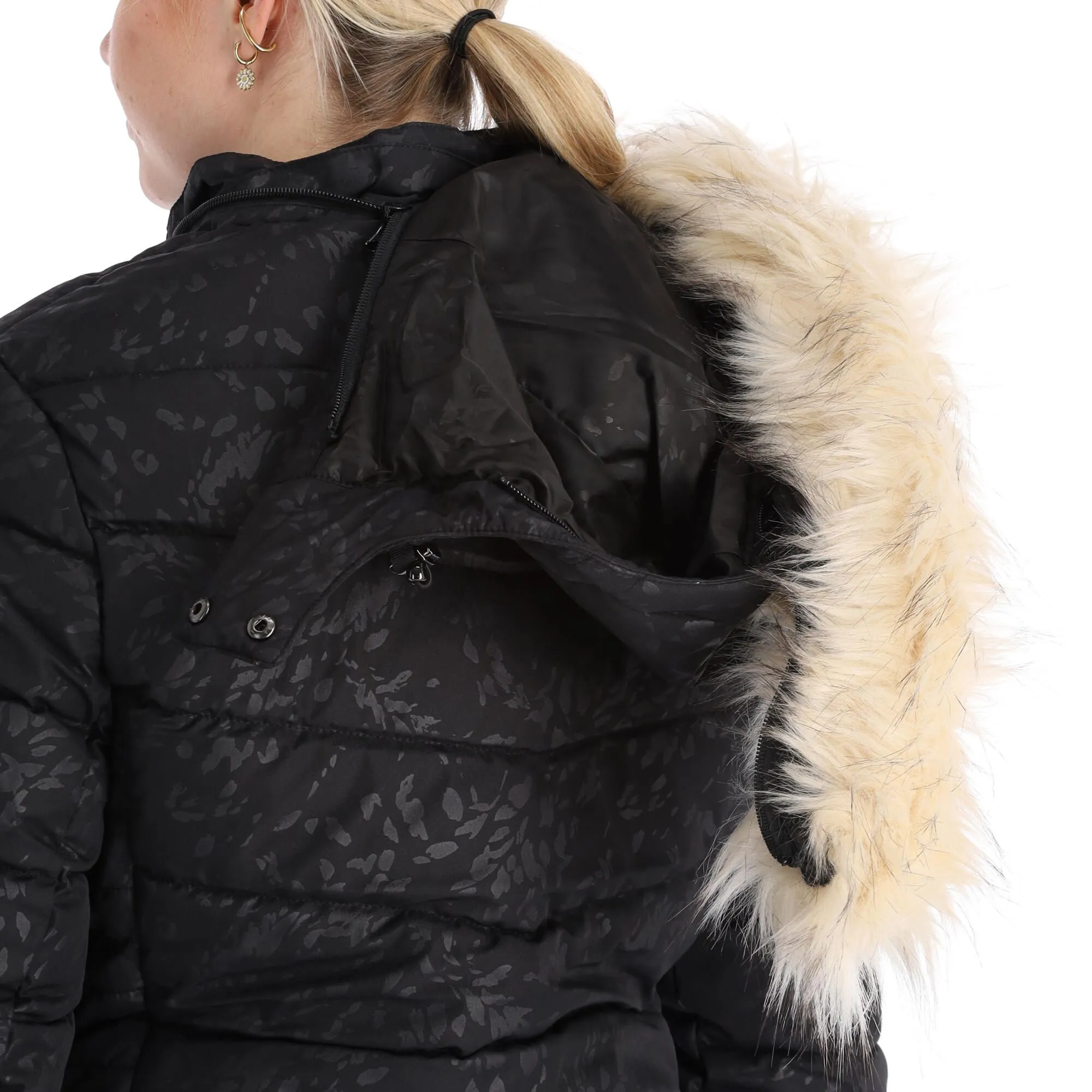 Dare2b, Glamorize III Veste De Ski Femmes Cire Petal Print Noir 10 Dare2b, Glamorize III Veste De Ski Femmes Cire Petal Print Noir – Image 8