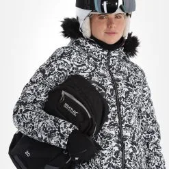Dare2b, Glamorize III Veste De Ski Femmes Leopard Fusion Print Blanc, Noir -ColourWear Soldes dare2b glamorize iii aa jas gevoerd dames leopard fusion print 22dare2159v4 BI 05