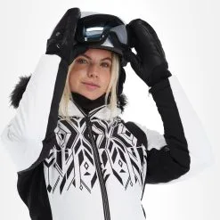 Dare2b, Prestige II Veste De Ski Femmes Monochrome Print Blanc, Noir -ColourWear Soldes dare2b prestige ii aa jas gevoerd dames monochrome print wit 22dare2157v1 BI 06
