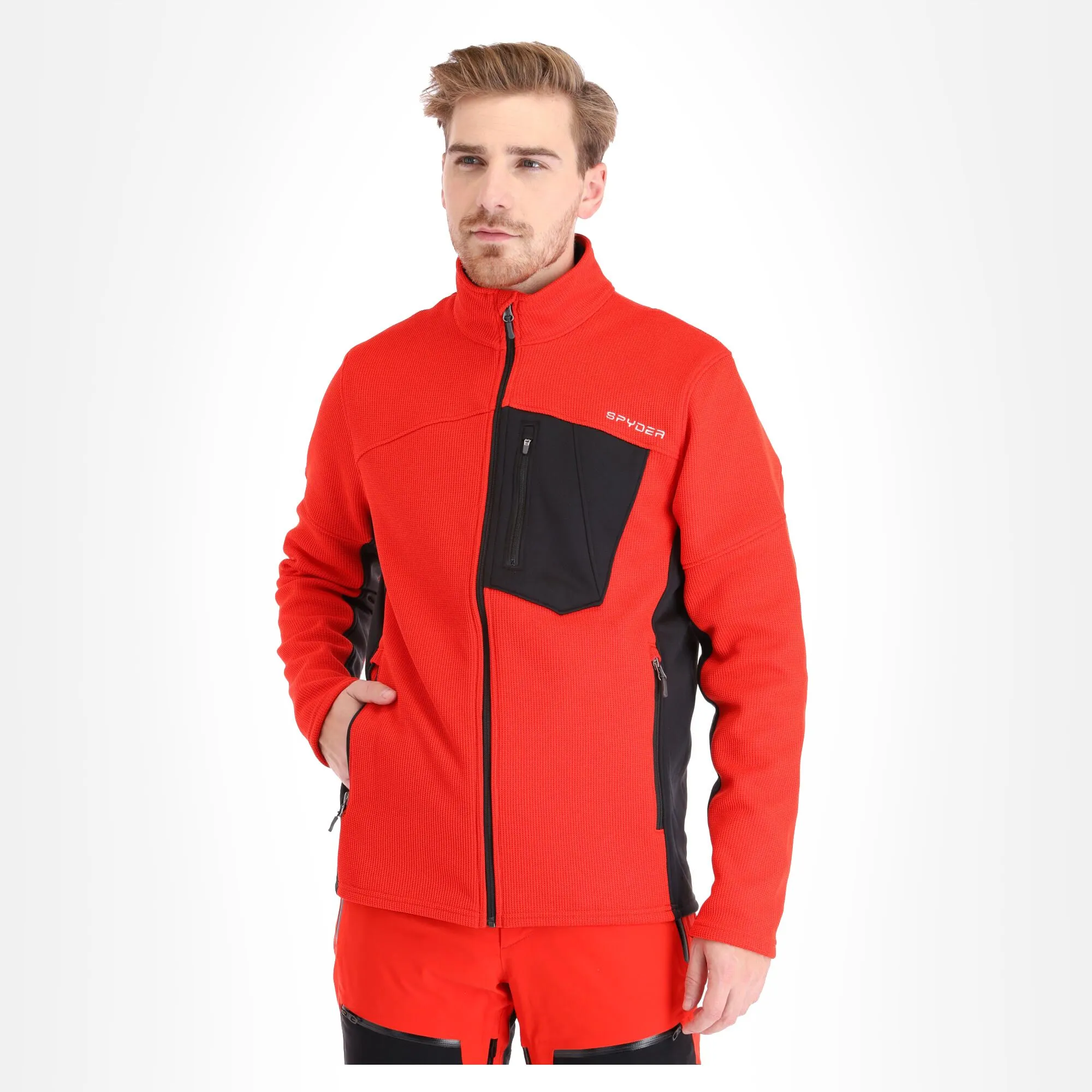 Spyder, Bandit Full Zip Gilet Hommes Volcano Rouge 3 Spyder, Bandit Full Zip Gilet Hommes Volcano Rouge