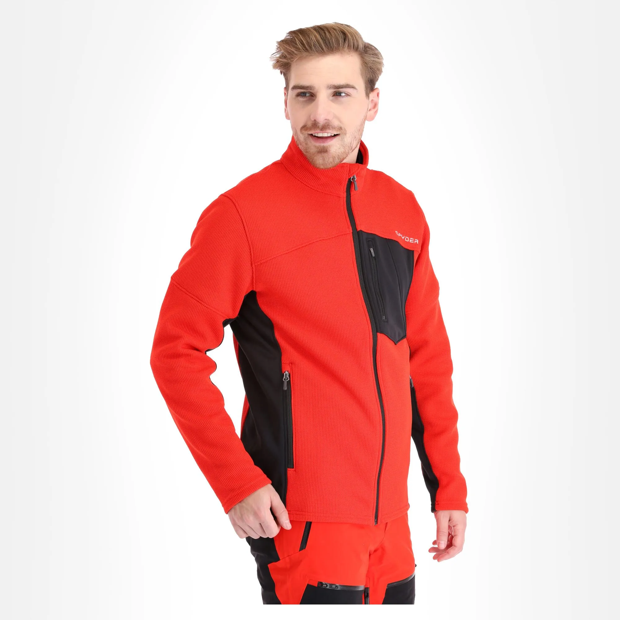 Spyder, Bandit Full Zip Gilet Hommes Volcano Rouge 5 Spyder, Bandit Full Zip Gilet Hommes Volcano Rouge – Image 3