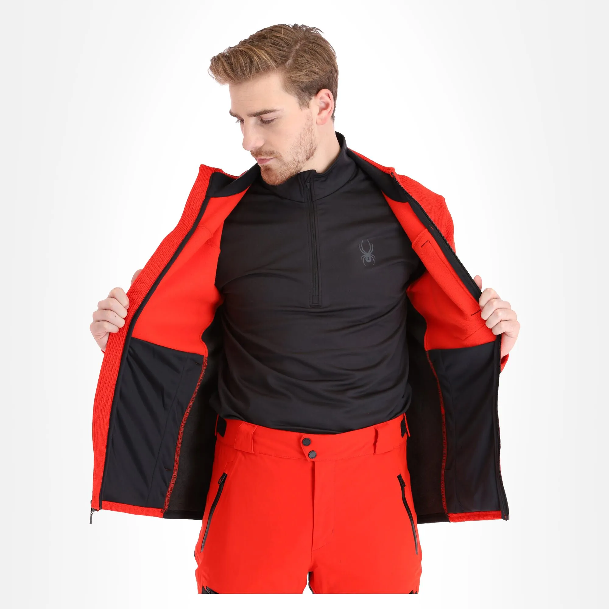 Spyder, Bandit Full Zip Gilet Hommes Volcano Rouge 6 Spyder, Bandit Full Zip Gilet Hommes Volcano Rouge – Image 4